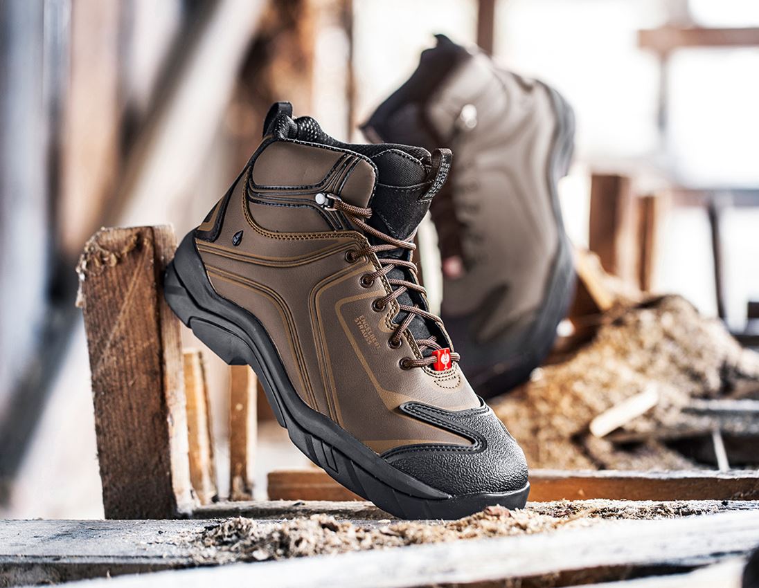S3: e.s. S3 Chaussures hautes de sécurité Kajam + marron/noisette