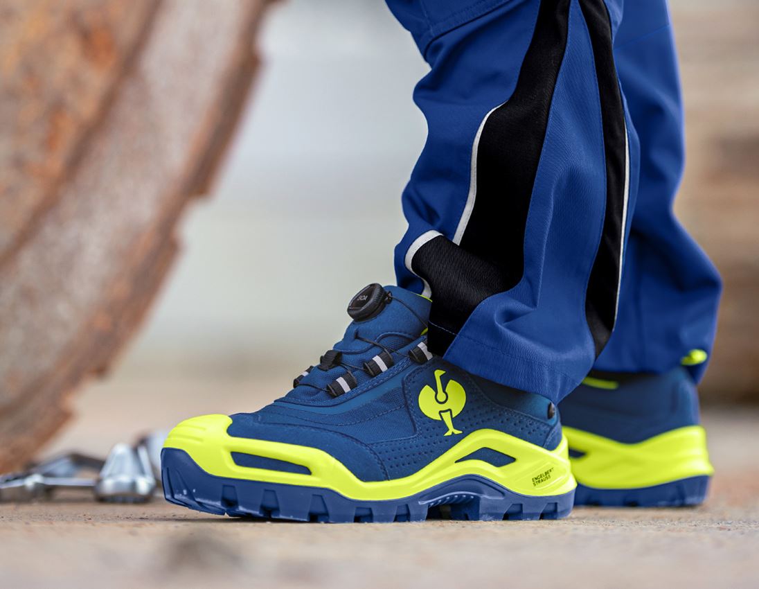 S3: S3 Safety shoes e.s. Kastra II low + royalblue/high-vis yellow