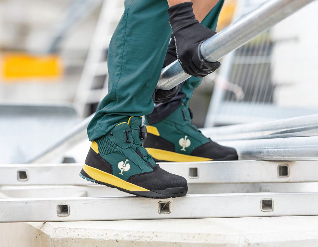 Chaussures de sécurité: S7 Chaussures hautes de sécurité e.s. Murcia mid + vert émeraude/jaune chrome 2