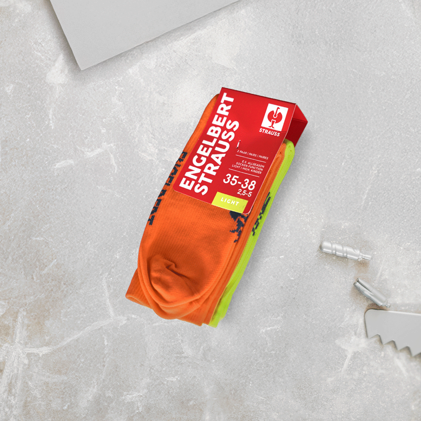 Chaussettes | Bas: e.s.Chaussettes toute saison funct.light/high,enf. + orange fluo+jaune fluo 2