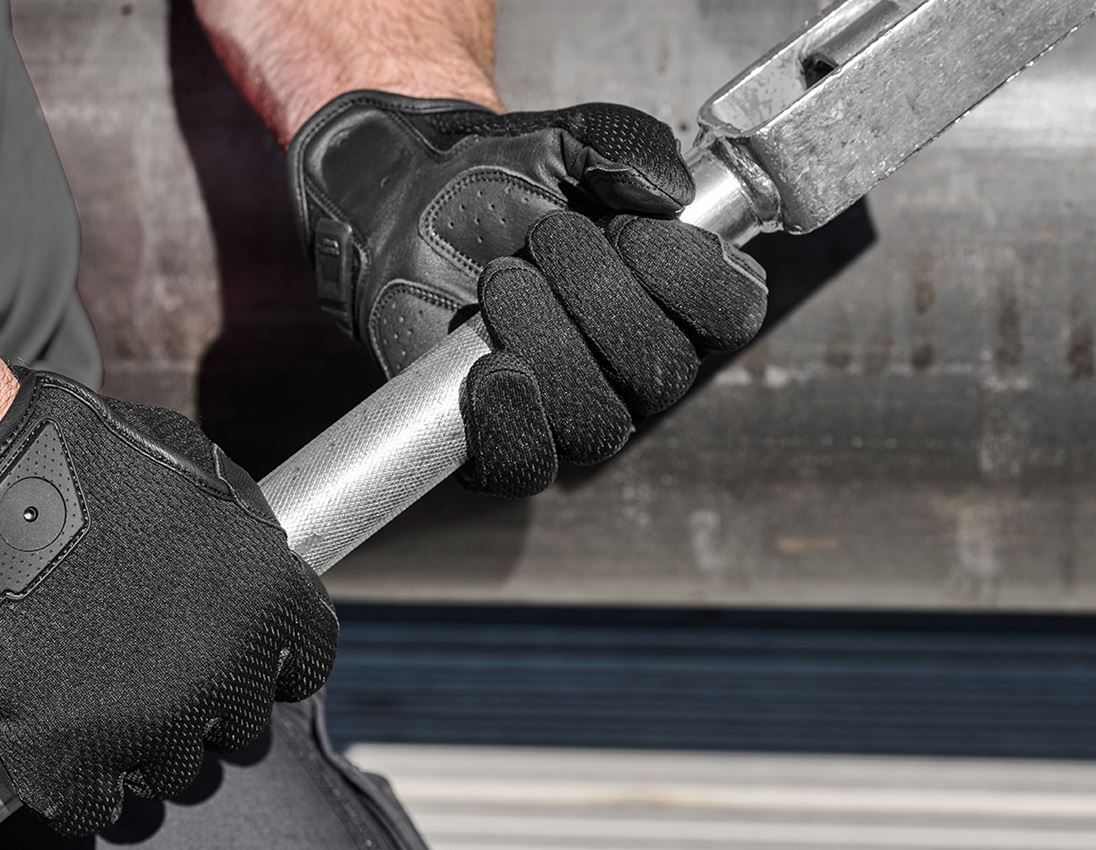 Hybrid: e.s. Assembly gloves Protect light + black