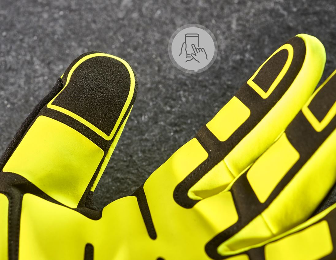 Sécurité au travail: Gants e.s.trail winter + noir/jaune acide 2