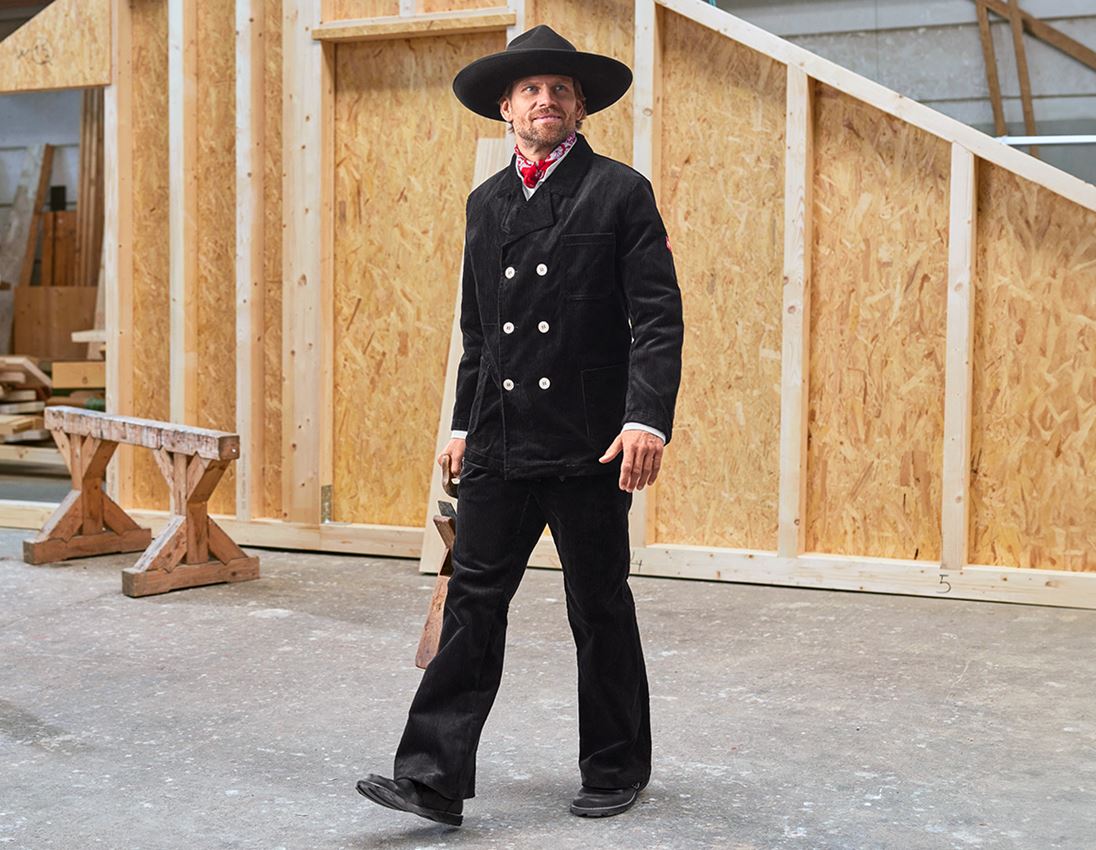 Work Jackets: Roofer's and Carpenter's Jacket Wide Wale Cord + black 1