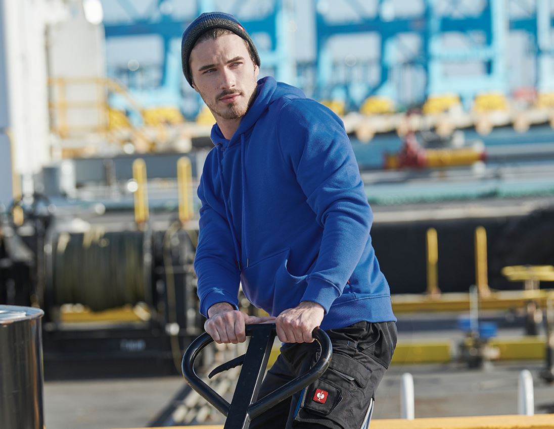 Shirts, Pullover & more: e.s. Hoody sweatshirt poly cotton + gentianblue 1