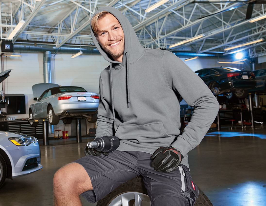 Shirts, Pullover & more: e.s. Hoody sweatshirt poly cotton + platinum 1