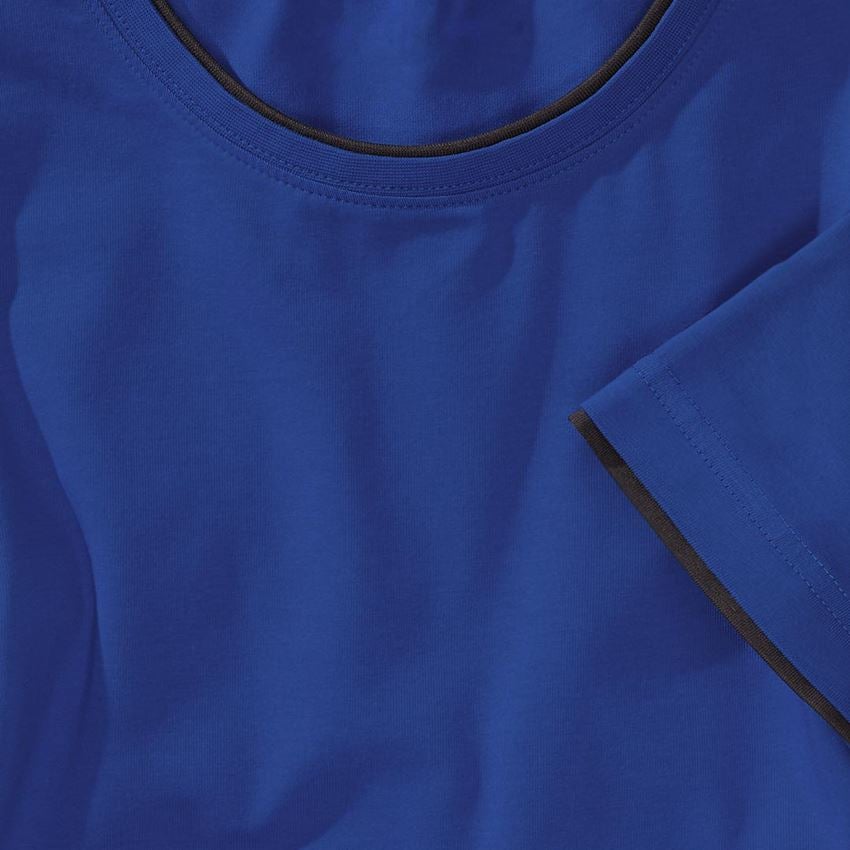 Hauts: e.s. T-Shirt cotton stretch Layer + bleu royal/noir 2