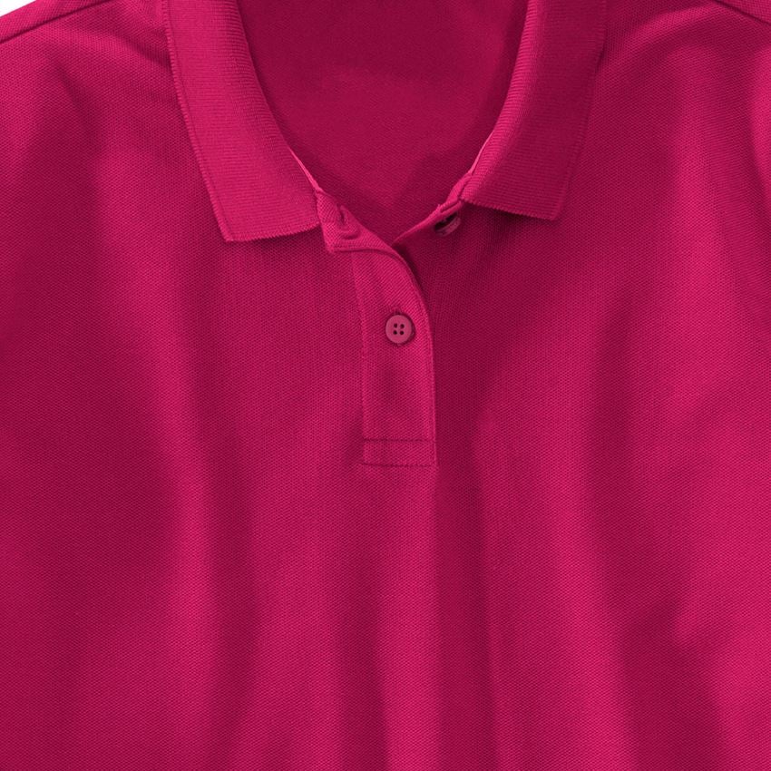Hauts: e.s. Pique-Polo à manches 3/4 cotton stretch, femm + magenta 2