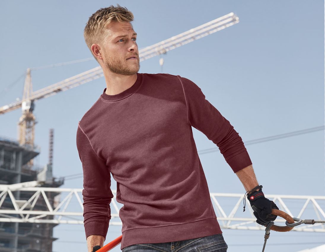 Hauts: e.s. Sweatshirt vintage poly cotton + rubis vintage