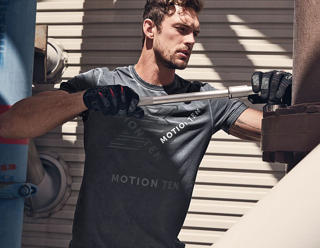 Hauts: T-Shirt e.s.motion ten + noir oxyde vintage