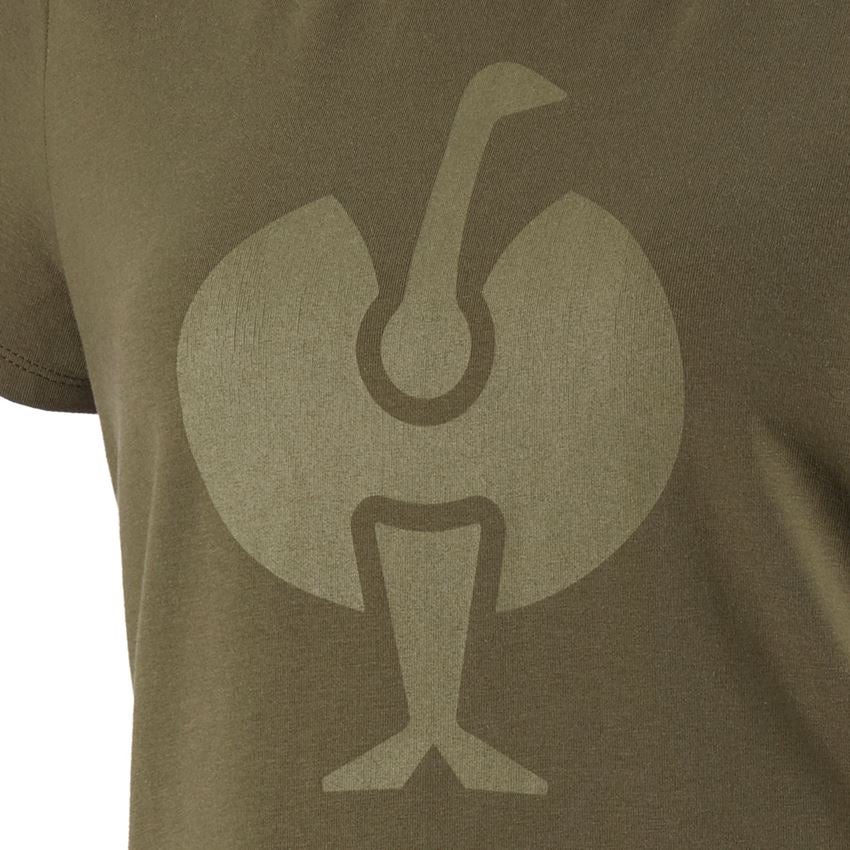 Hauts: T-Shirt e.s.concrete, femmes + vert boue 2