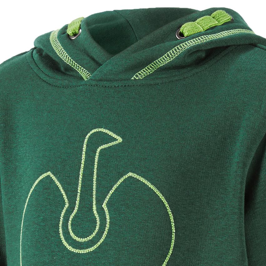Hauts: Hoody sweatshirt e.s.motion 2020, enfants + vert/vert d'eau 2