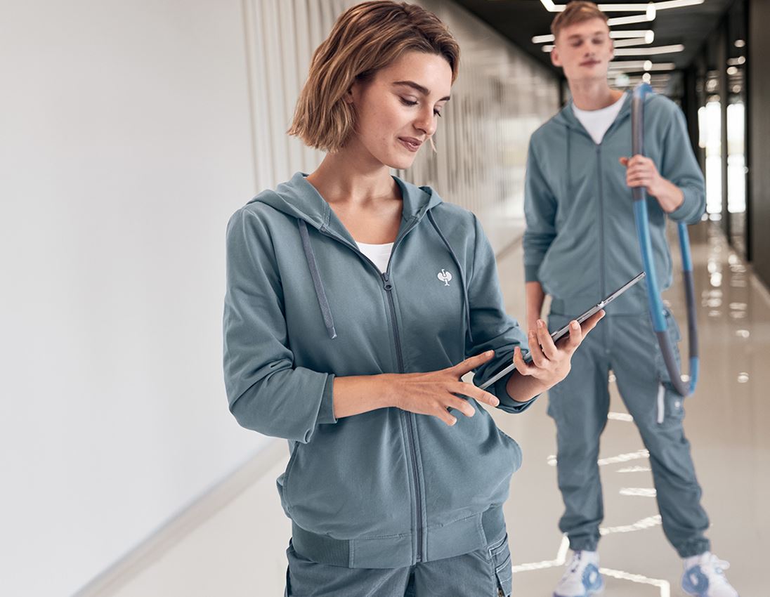 Shirts, Pullover & more: Hooded sweat jacket e.s.motion ten,ladies' + smokeblue vintage