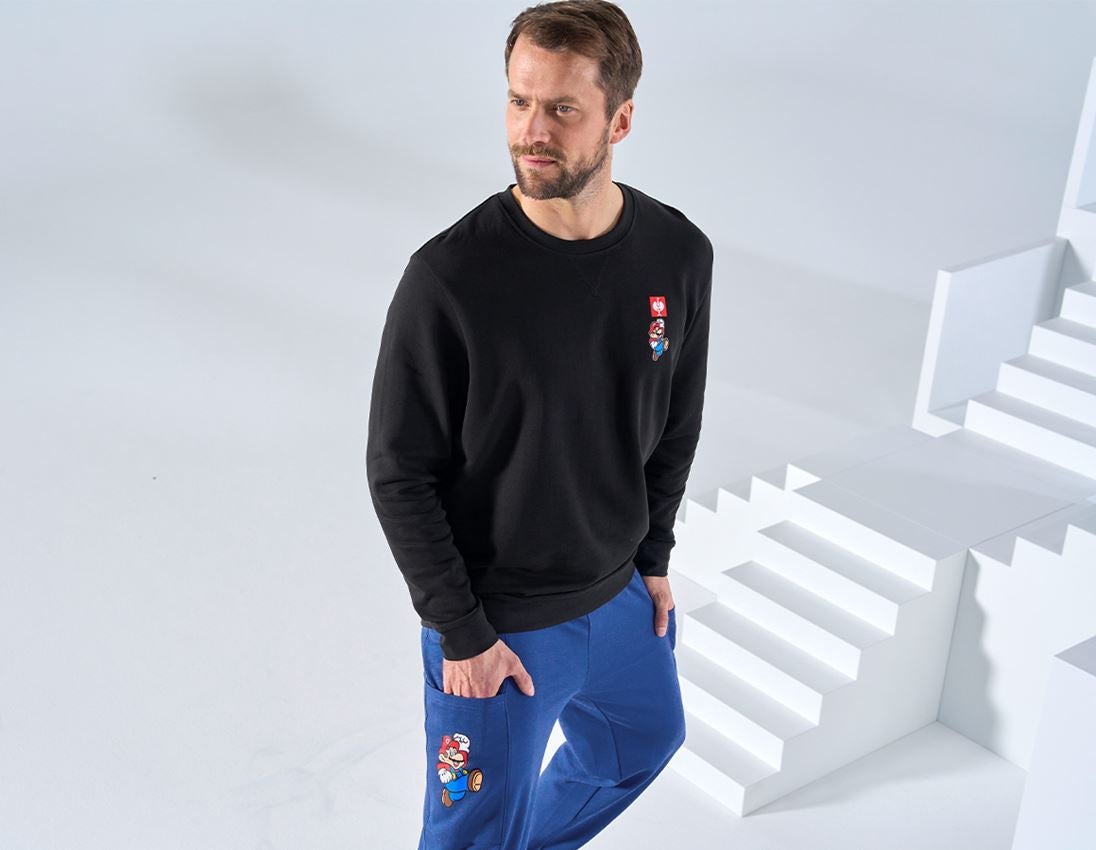 Shirts, Pullover & more: Super Mario Sweatshirt, men's + black 1