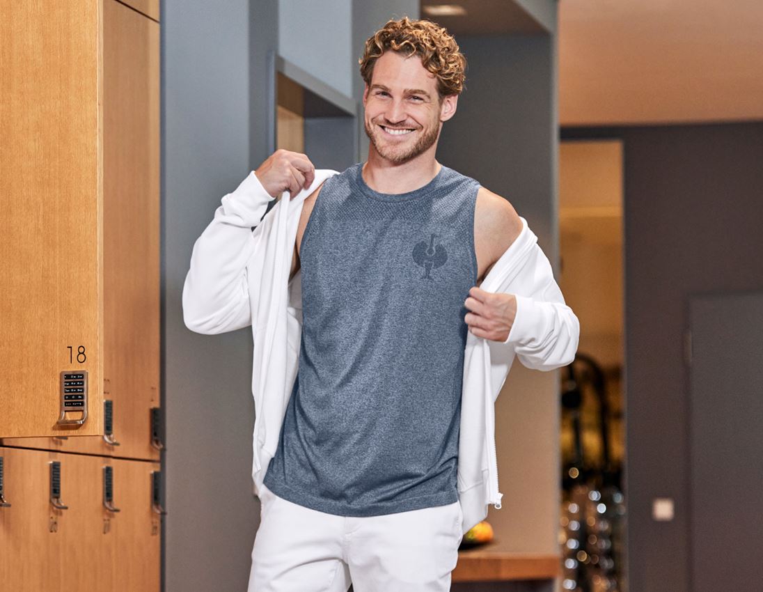 Shirts, Pullover & more: Athletics-shirt seamless e.s.trail + deepblue melange 3