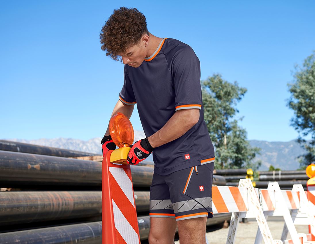 Shirts, Pullover & more: Functional t-shirt e.s.ambition + navy/high-vis orange 3