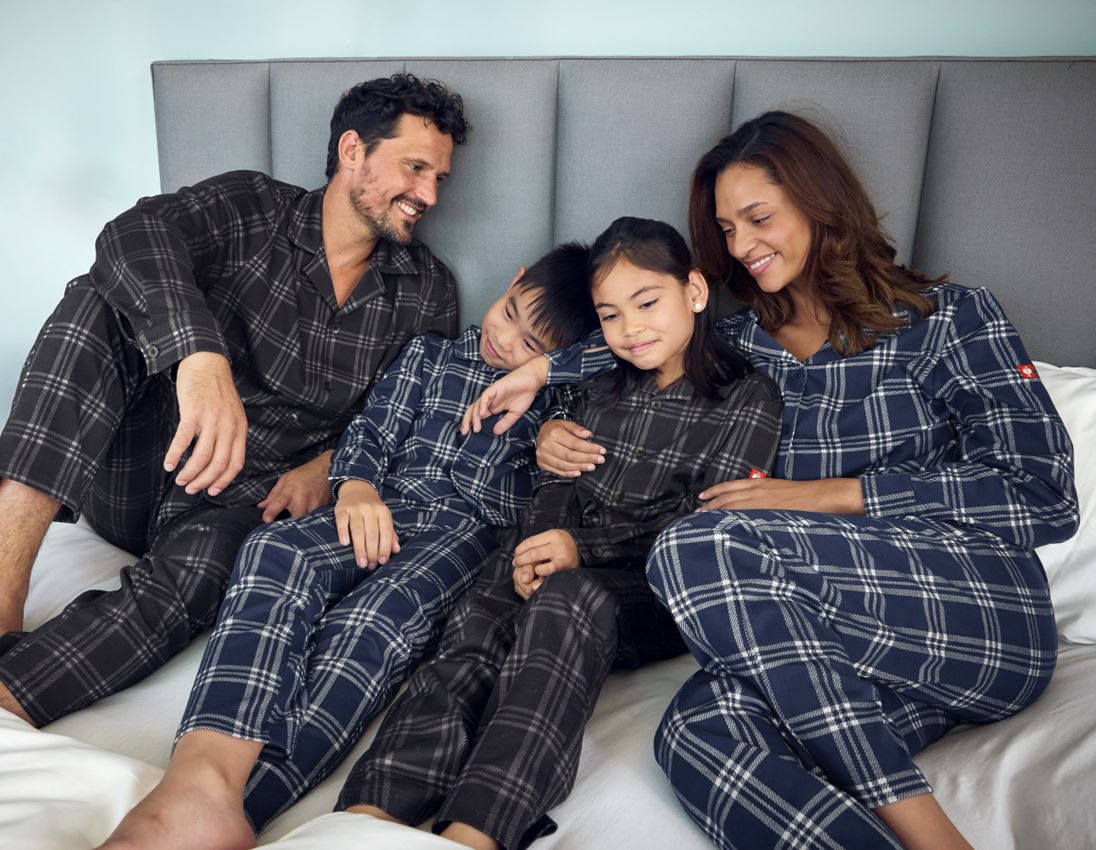 Hauts: e.s. Haut de pyjama à carreaux + noir/gris basalte 4