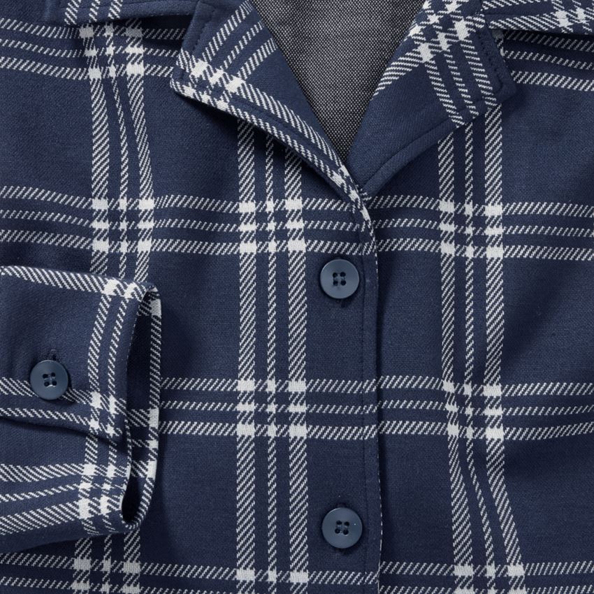 Hauts: e.s. Haut de pyjama à carreaux, femmes + bleu profond/blanc 2