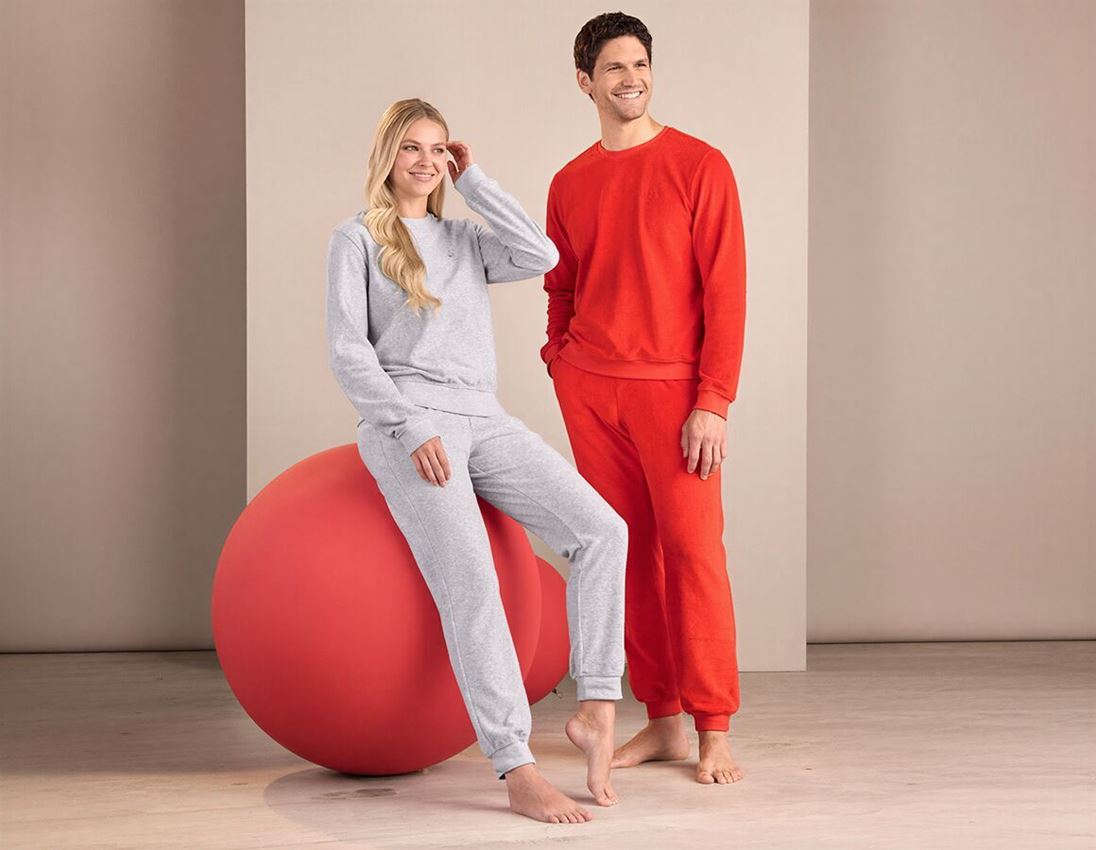 Hauts: e.s. Sweatshirt Terry + strauss rouge 1