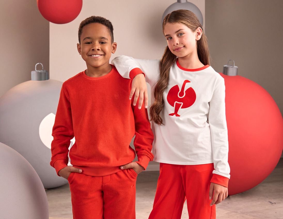 Vêtements: e.s. Sweatshirt Terry, enfants + strauss rouge 2