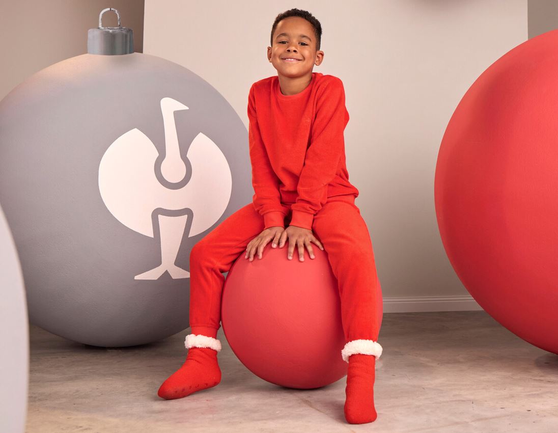 Vêtements: e.s. Sweatshirt Terry, enfants + strauss rouge 1