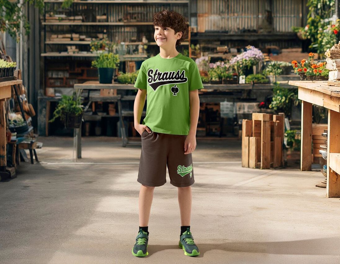 Hauts: T-Shirt e.s.e:pic, enfants + vert d'eau/marron 1