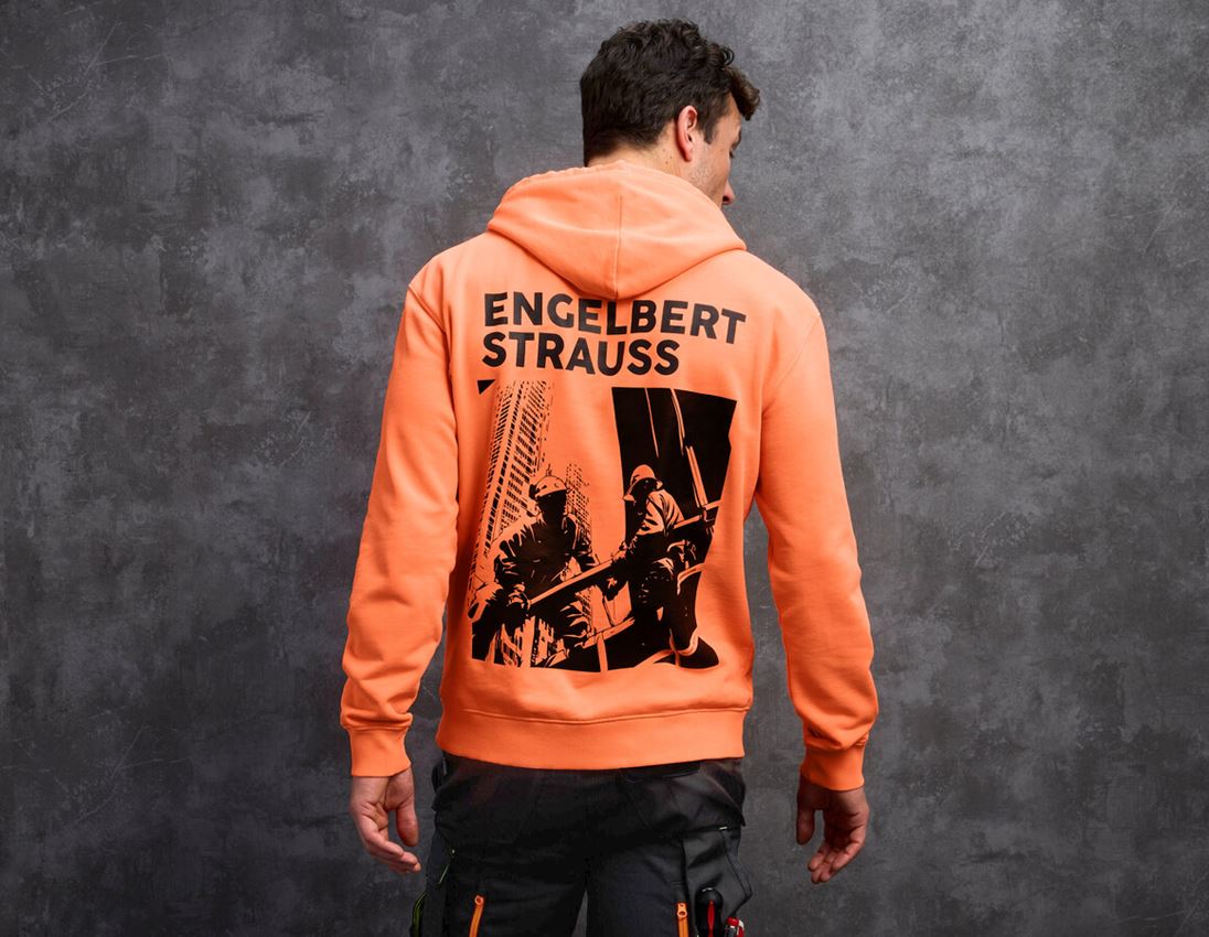 neon: e.s. Hoody sweatshirt neon + orange néon vintage 1