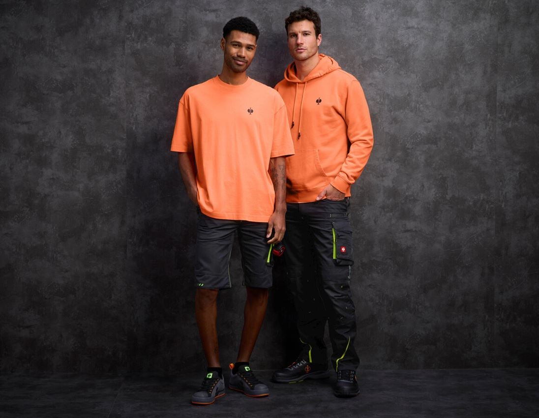neon: e.s. Hoody sweatshirt neon + orange néon vintage 2