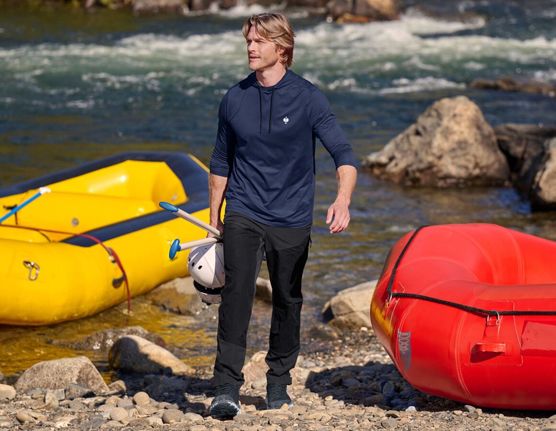 Shirts, Pullover & more: Functional hoody-longsleeve UV e.s.trail + deepblue/white 1