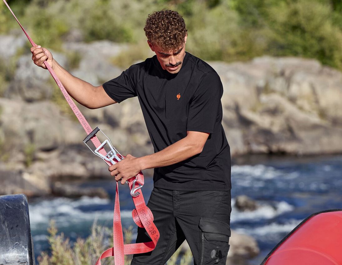 Shirts, Pullover & more: Functional t-shirt UV e.s.trail + black/high-vis orange 1