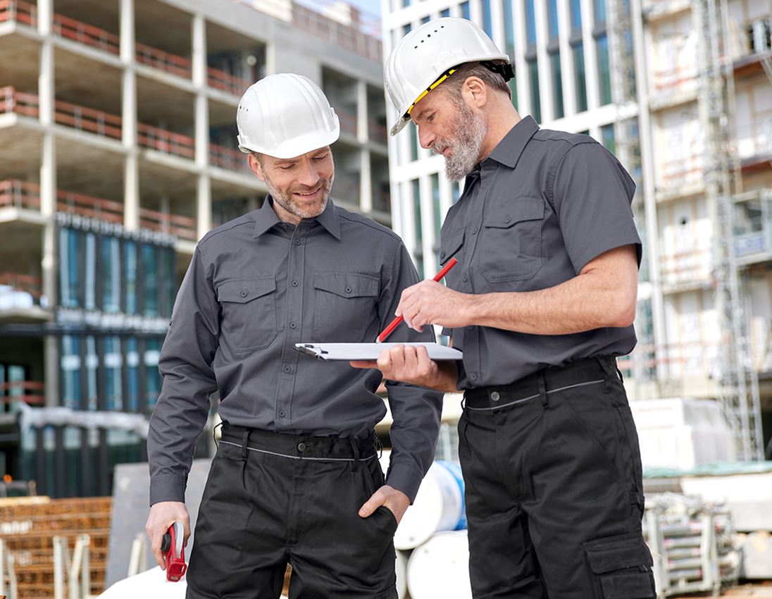Hauts: Chemise de travail e.s.classic, à manches longues + gris 1