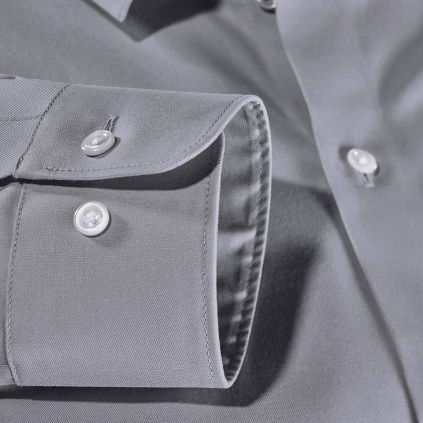 Shirts, Pullover & more: e.s. Business shirt cotton stretch, slim fit + mistygrey 3