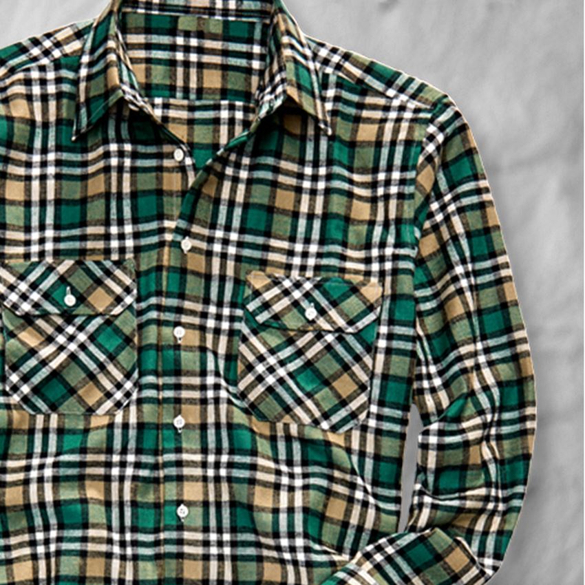 Hauts: Chemise en coton Bergen, extra longue + vert/noir/gypse 2