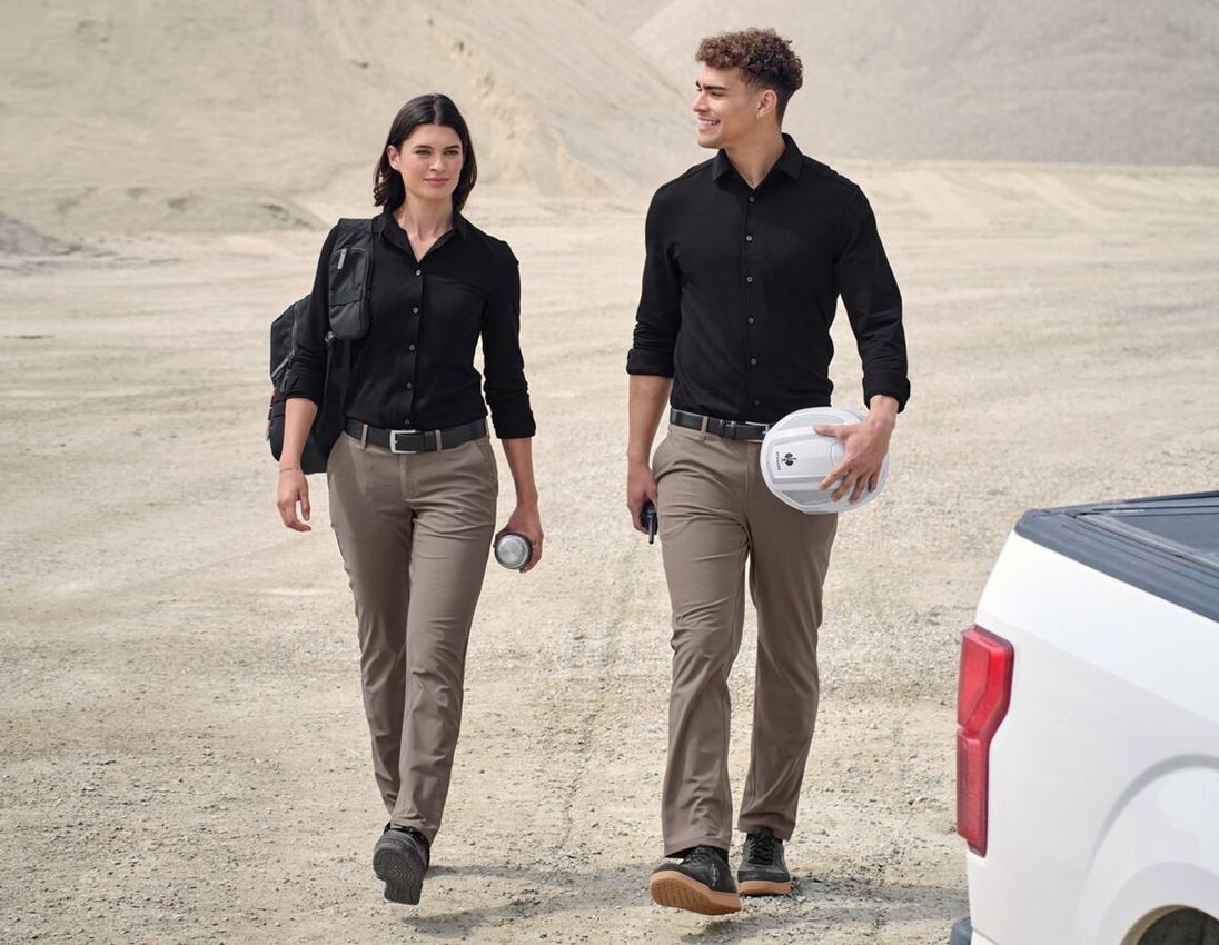 Hauts: e.s. Chemise Piqué-Business + noir 2