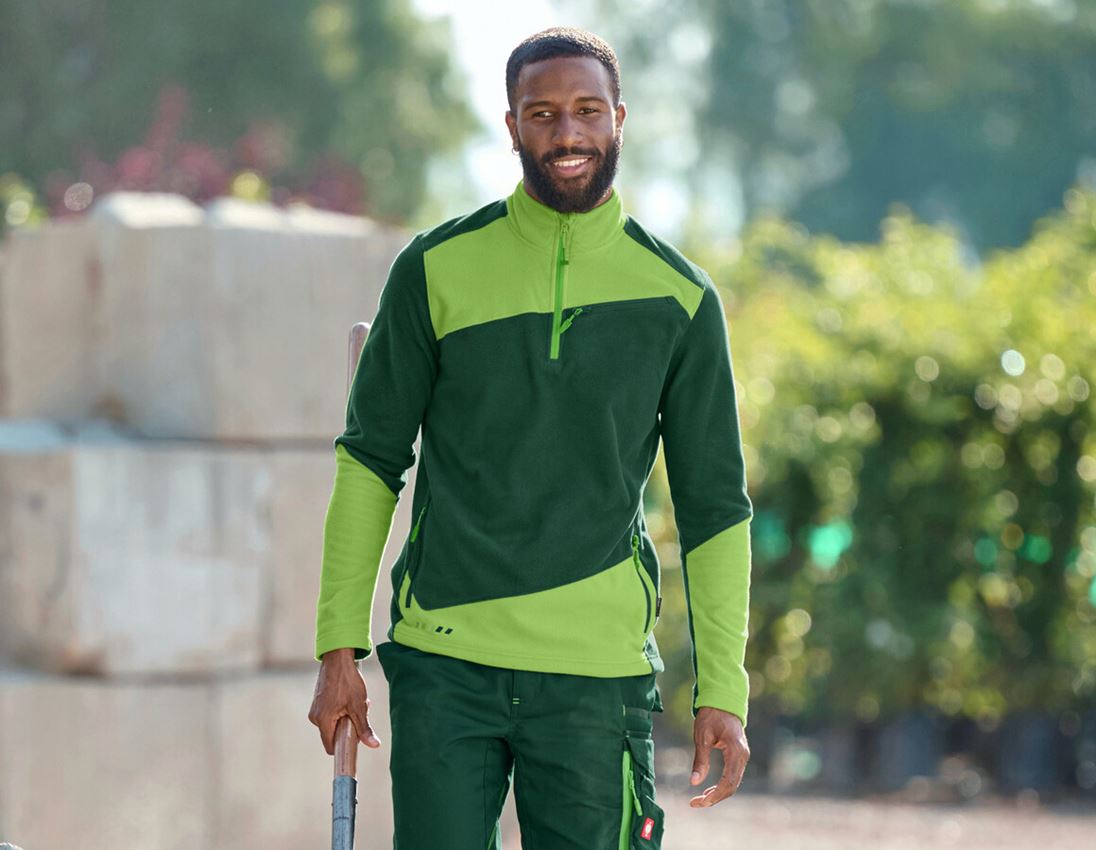 Shirts, Pullover & more: Fleece troyer e.s.motion 2020 + green/seagreen