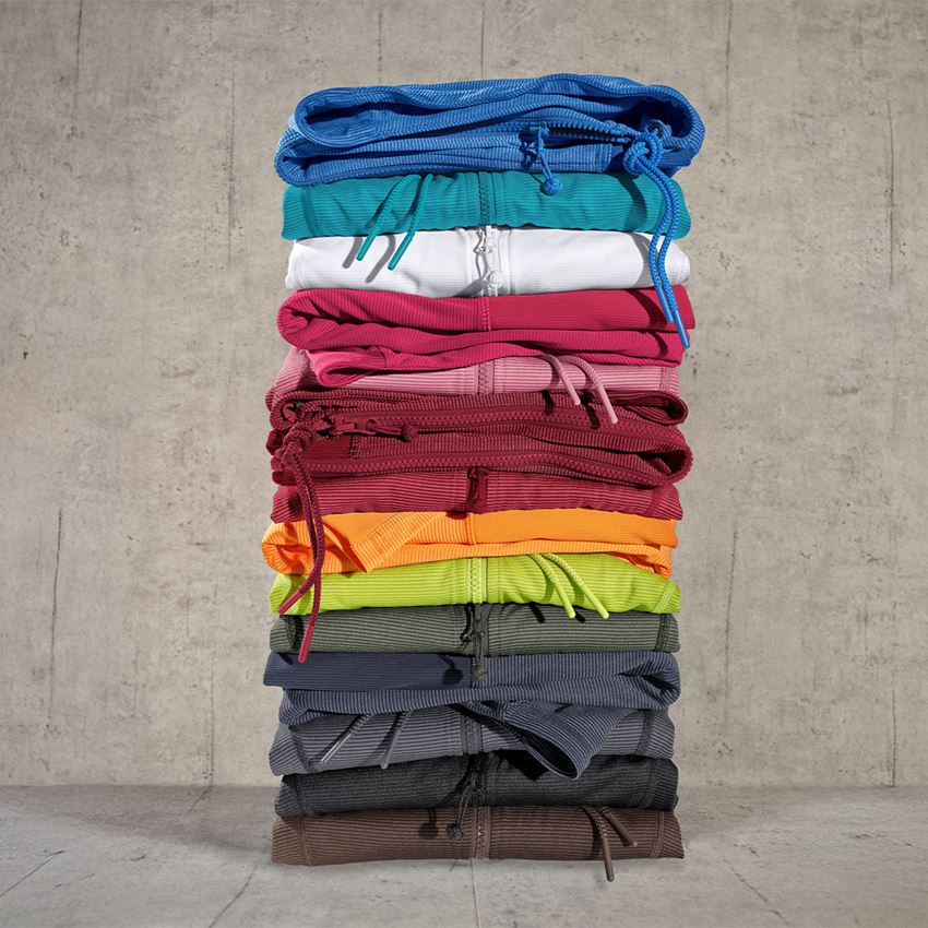 Work Jackets: e.s. Functional hooded jacket stripe, ladies' + black 2