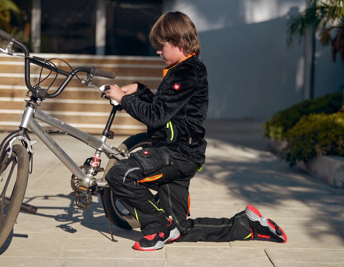 Hauts: Pull camionneur Highloft e.s.motion 2020, enfants + noir/jaune fluo/orange fluo 2