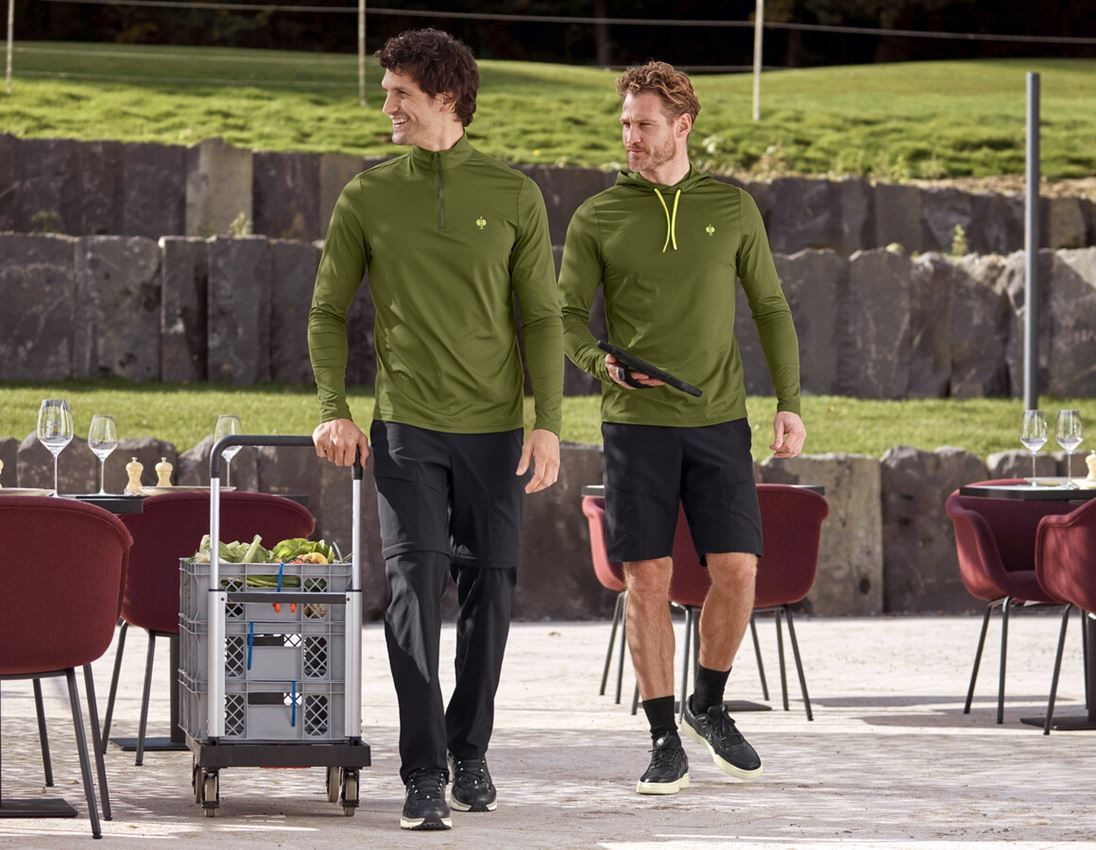 Hauts: Pull de fonction Longsleeve UV e.s.trail + vert genévrier/vert citron 3
