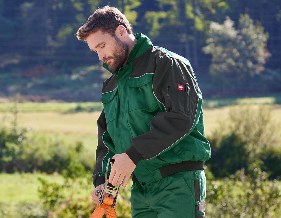 Work Jackets: Functional jacket e.s.image + green/black 1