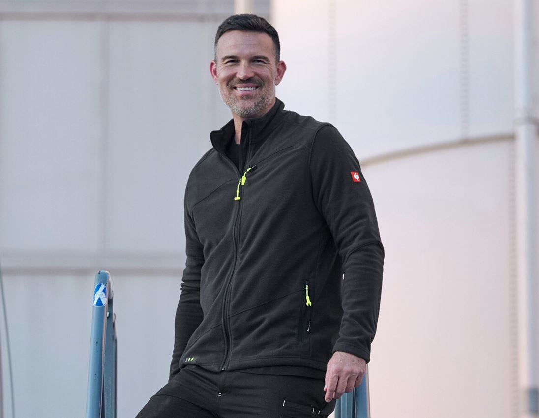 Work Jackets: Fleece jacket e.s.motion 2020 + black