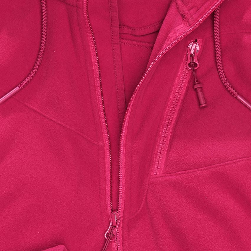 Work Jackets: Hooded fleece jacket e.s.motion 2020, ladies' + berry 2