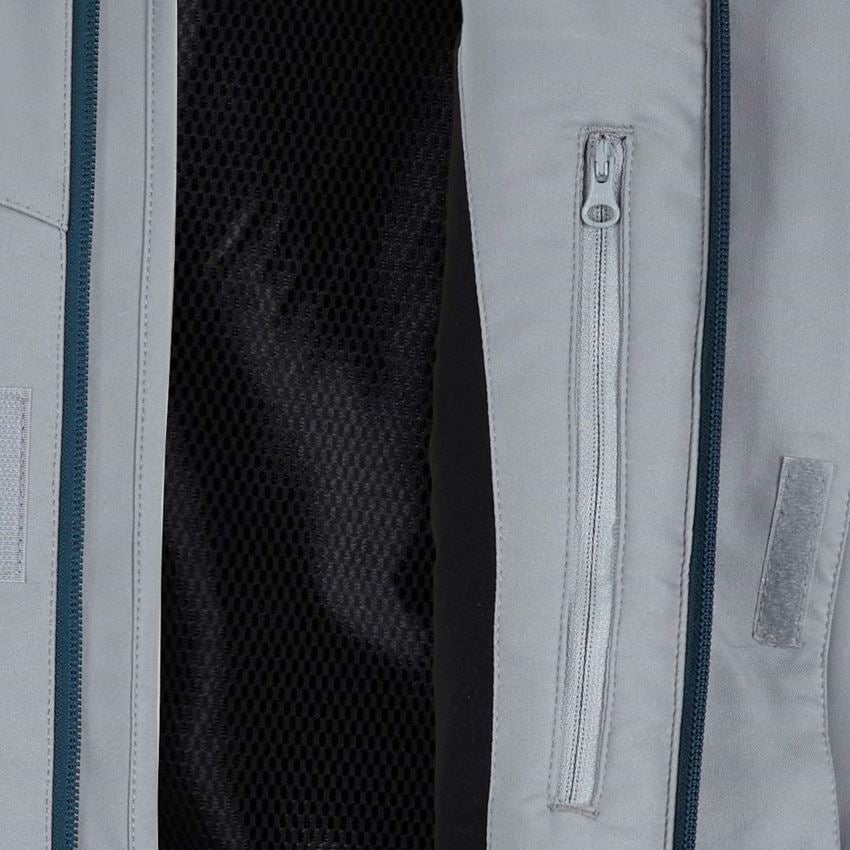Vestes de travail: Veste softshell d'hiver e.s.motion 2020, hommes + platine/bleu marin 2