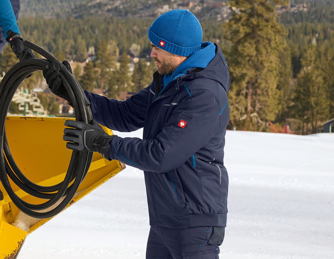 Vestes de travail: Veste softshell d'hiver e.s.motion 2020, hommes + bleu foncé/atoll 2
