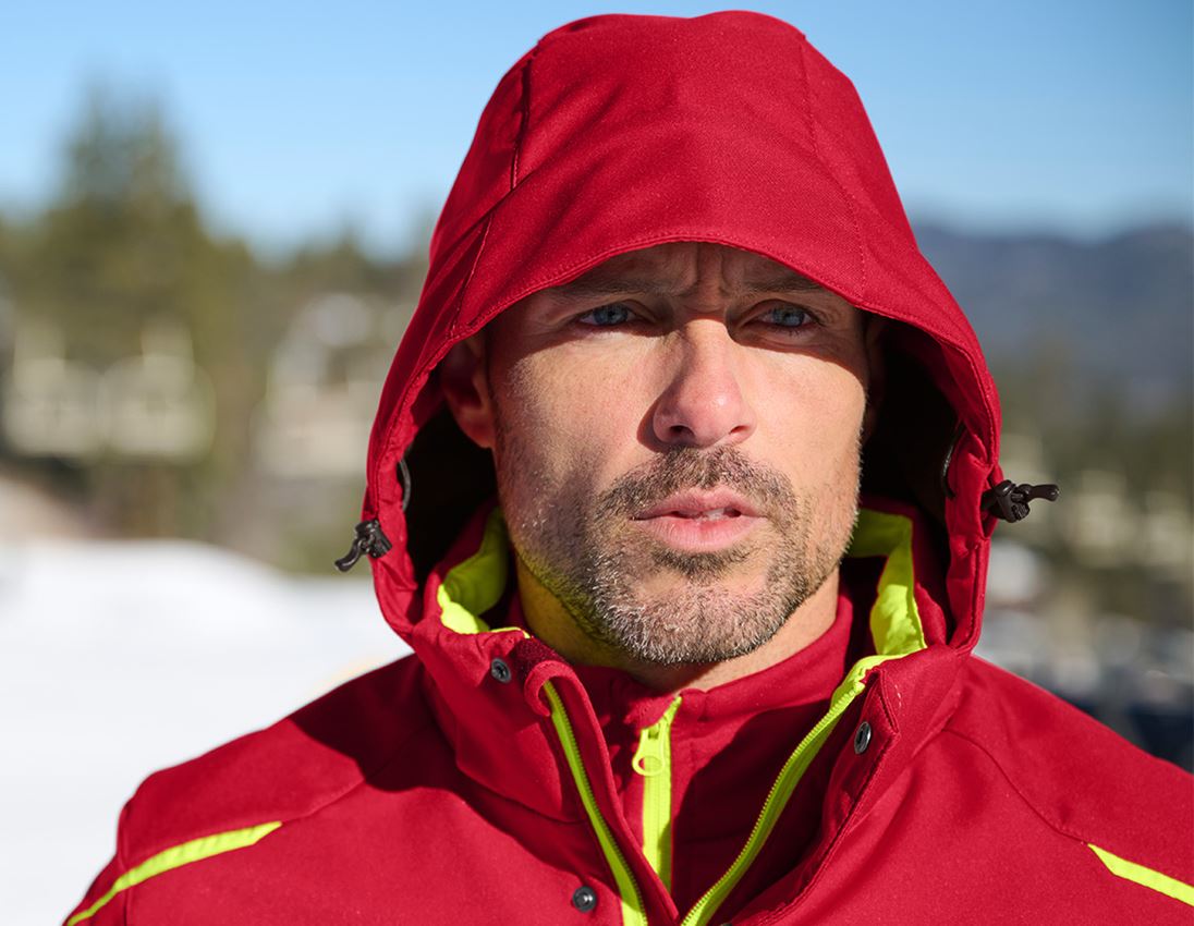 Vestes de travail: Veste softshell d'hiver e.s.motion 2020, hommes + rouge vif/jaune fluo 3