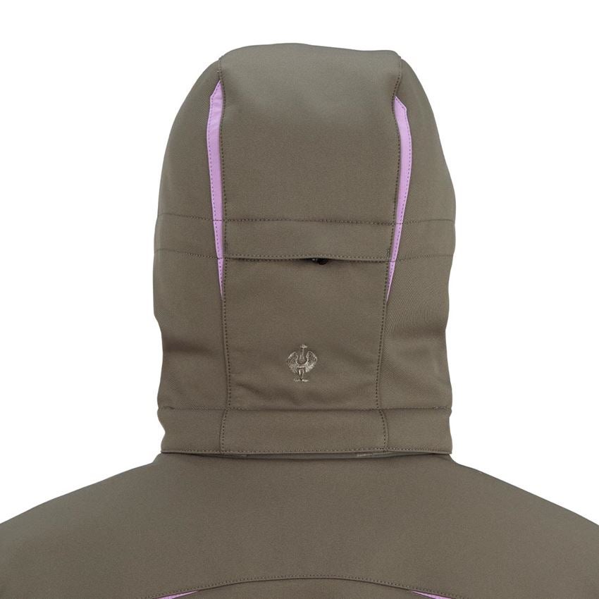 Work Jackets: Winter softshell jacket e.s.motion 2020, ladies' + stone/lavender 2