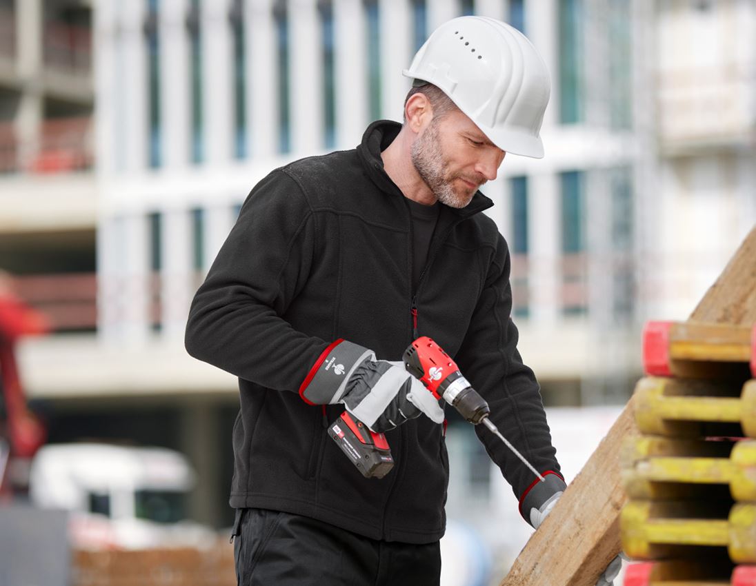 Work Jackets: Fleece jacket e.s.classic + black 1