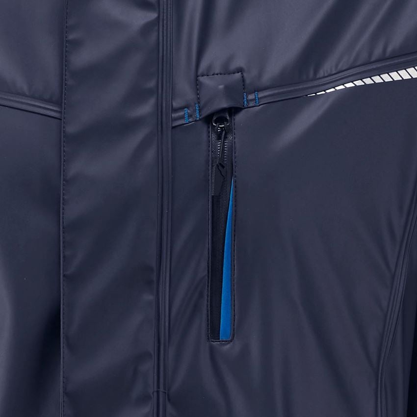 Work Jackets: Rain jacket e.s.motion 2020 superflex + navy/atoll 2