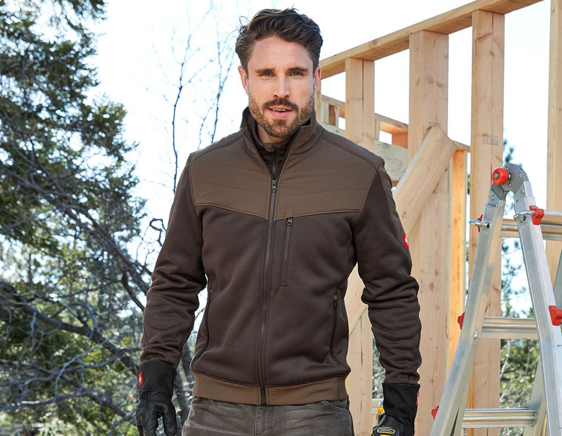 Work Jackets: Jacket thermaflor e.s.dynashield + chestnut/hazelnut