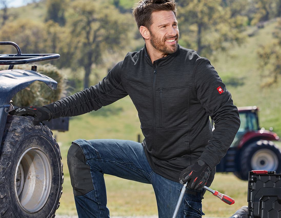 Vestes de travail: Veste isocell e.s.dynashield + noir mélange 1