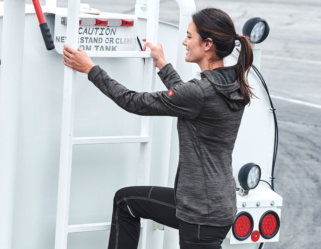 Vestes de travail: Veste à capuche isocell e.s.dynashield, femmes + graphite mélange 1