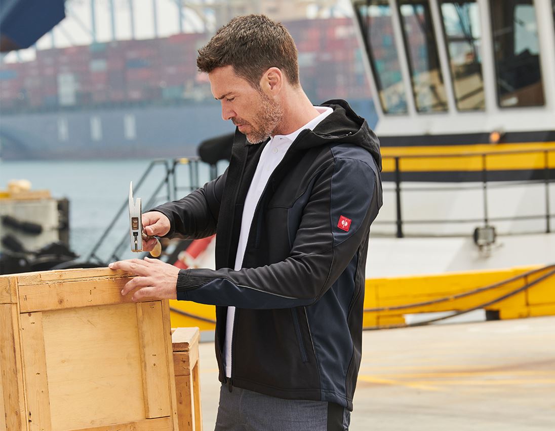 Thèmes: Veste softshell e.s.vision + noir/pacifique 1
